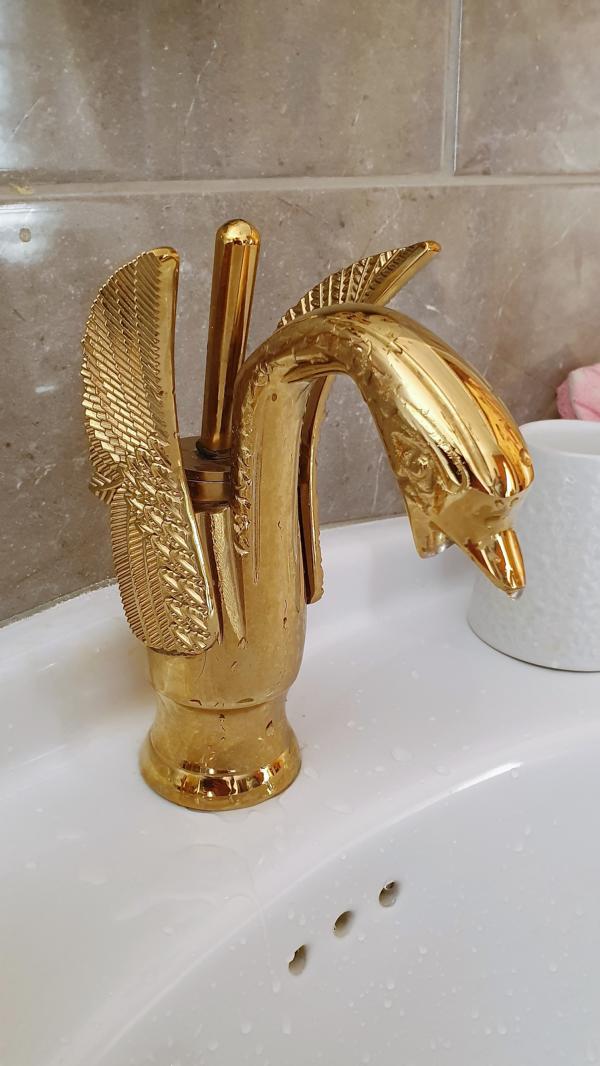 Fürstlicher Wasserhahn im Bad