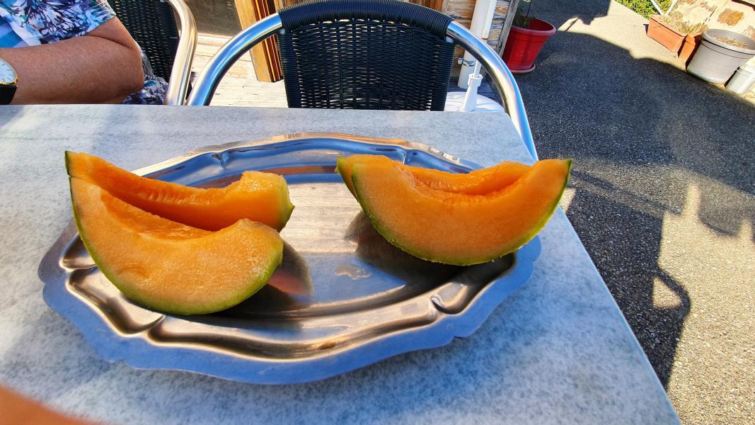 Honigmelone als Nachspeise