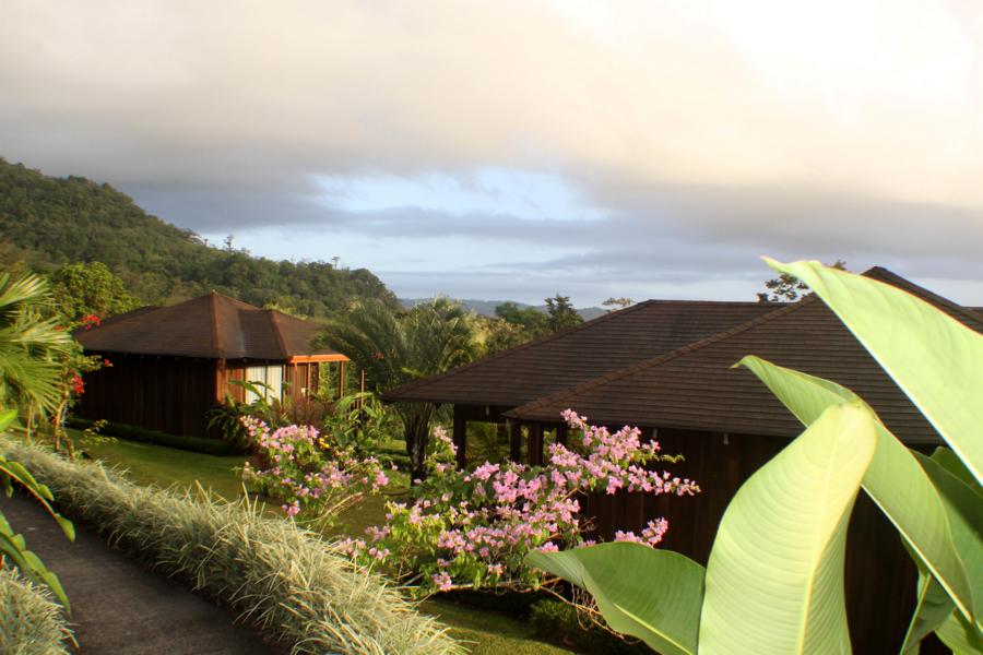 Das Hotel bietet 47 rustikale, geräumige Bungalows, die weiträumig in einer gepflegten tropischen Gartenanlage verteilt sind und den Blick auf den Arenal und den benachbarten, erloschenen Vulkan Cerro Chato gewähren.