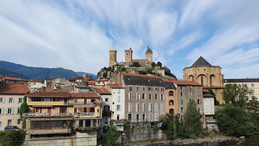 Blick auf die Burg des Grafen von Foix 