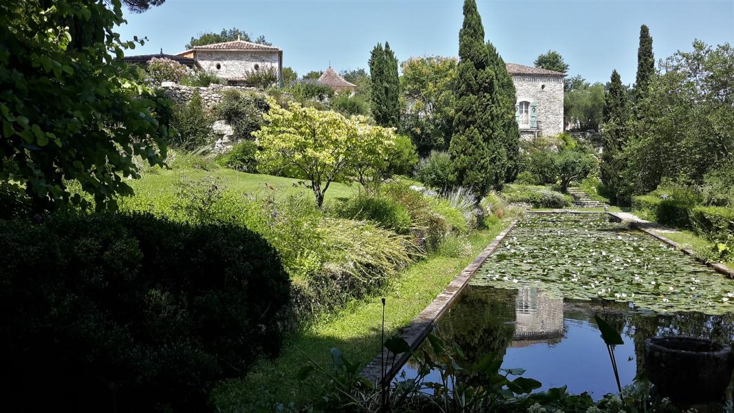 Seerosenteich im Jardin de Sardy