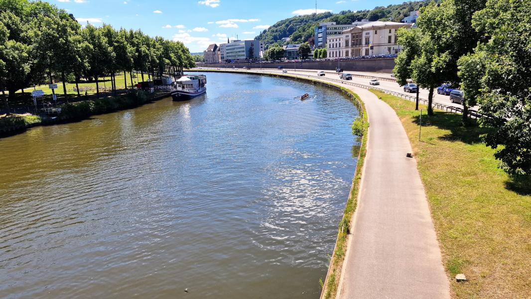Blick auf die Saar in Saarbrücken
