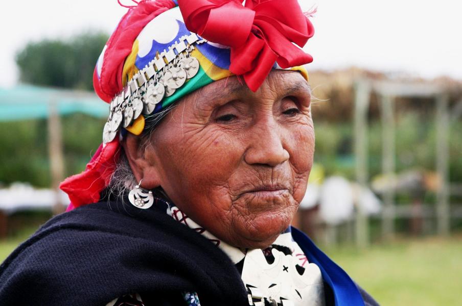Die Dorfälteste in einem Mapuche-Dorf lud uns zu einem Fest ein.