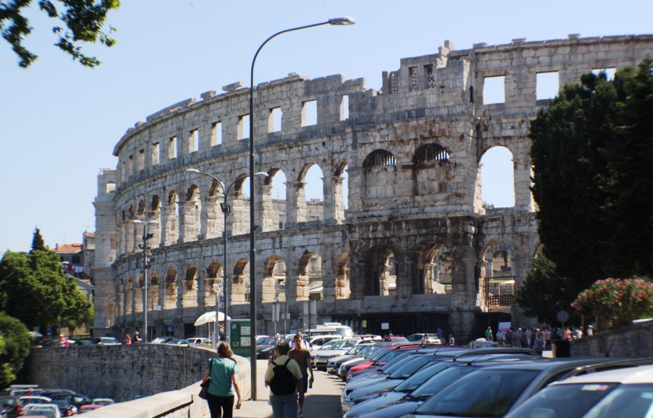 Das Amphitheater ist das Wahrzeichen Pulas.