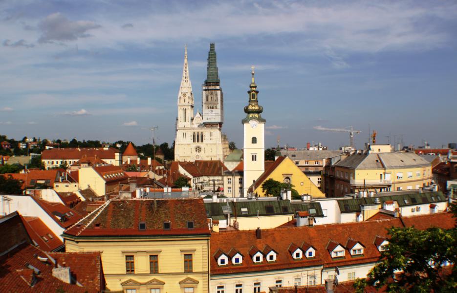 Über den Dächern von Zagreb.