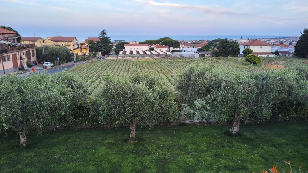 Blick vom Balkon auf das Meer