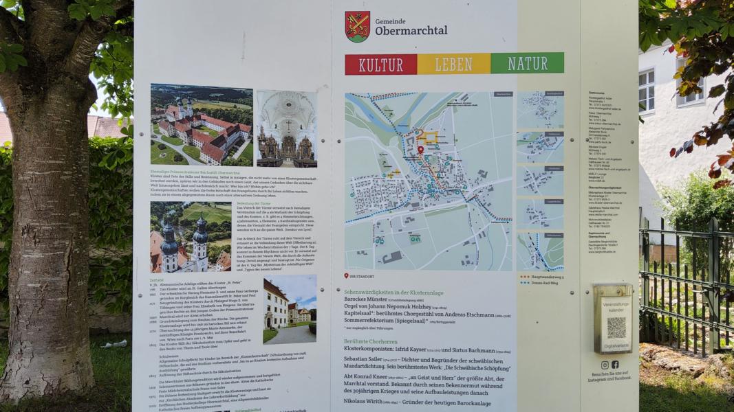 Infotafel zur Klosteranlage Obermarchtal