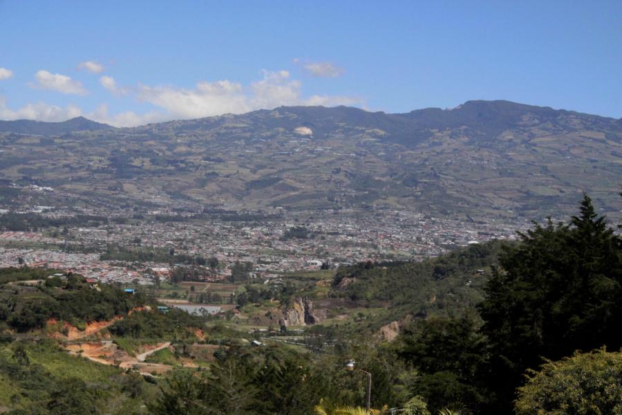 Blick auf Cartago, die alte Hauptstadt Costa Ricas.