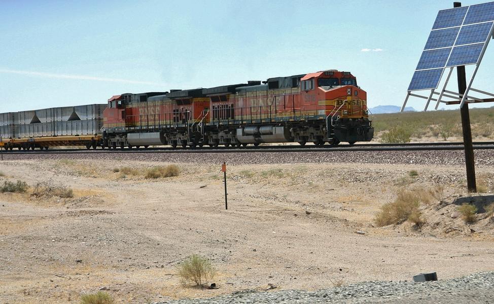 Die Wüstenmetropole Las Vegas wird auch per Schiene mit Gütern versorgt.