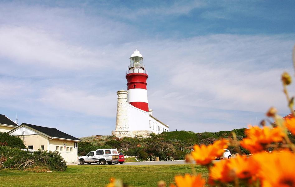 Der Leuchtturm am Kap Agulhas.
