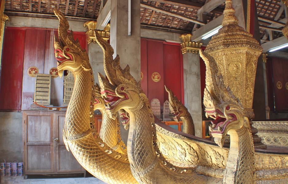 Ausstellungsstück im Wat Xieng Thong.