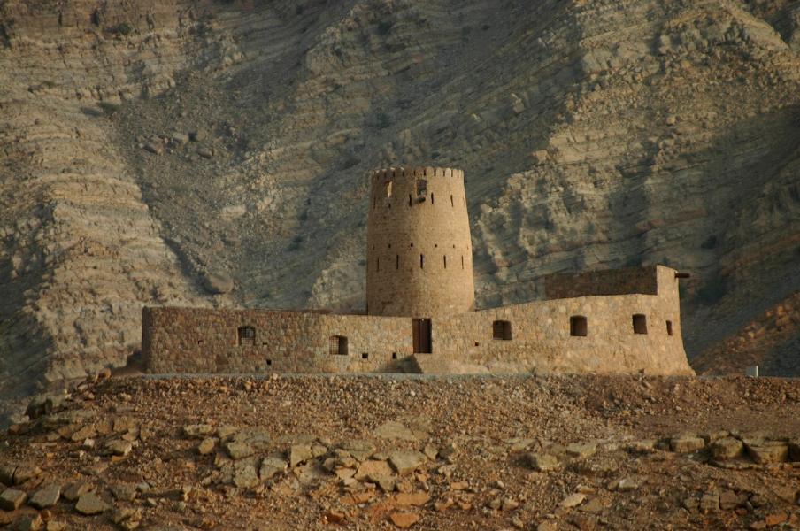 Wieder aufgebaute Festung bei Ash-Sham.