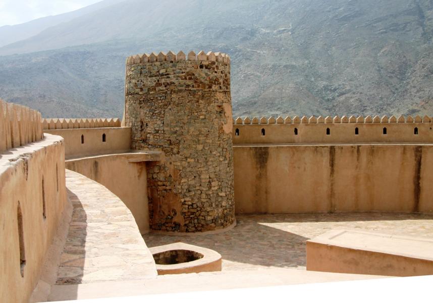 Alter Wehrturm in der Festung Rustaq.