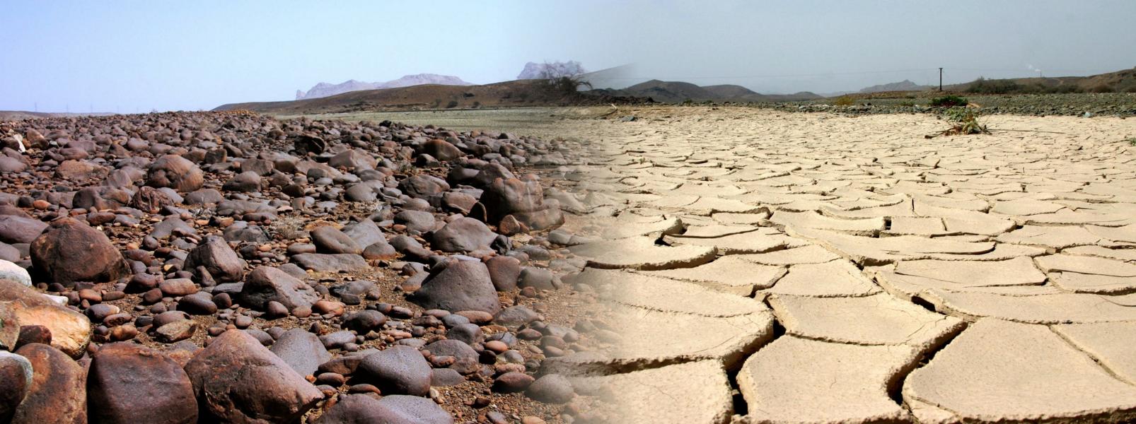 Das Wadi Jizzi war völlig ausgetrocknet.