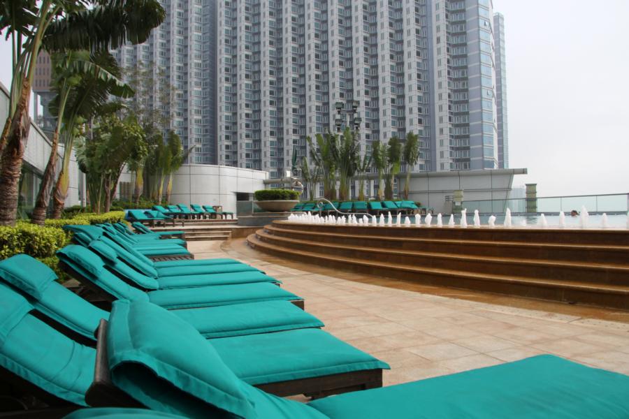 Poolanlage unseres Hotels.