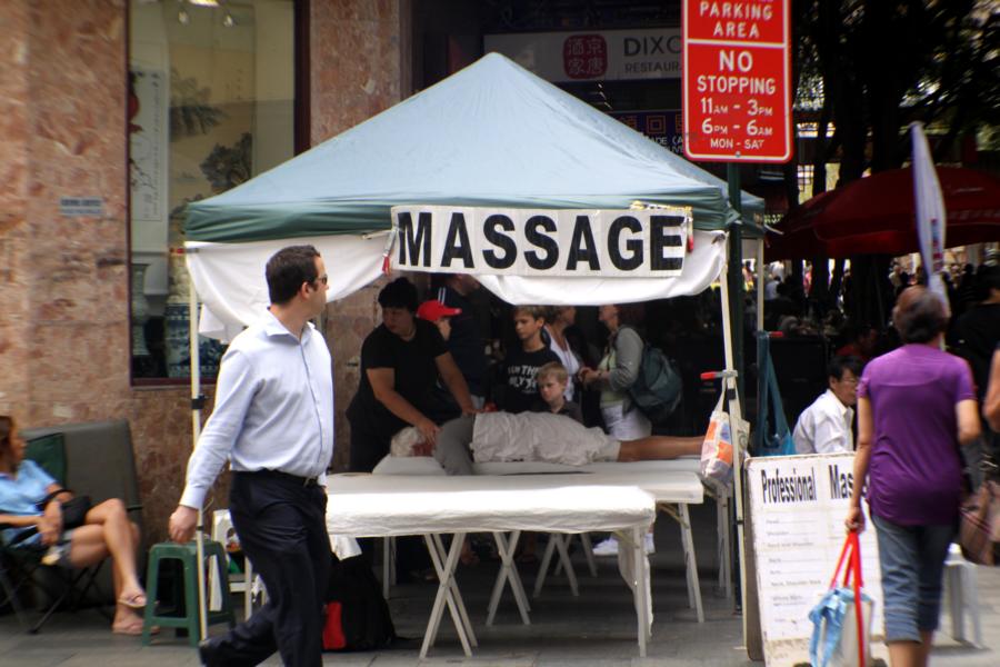 Straßenmassage und weiter geht
