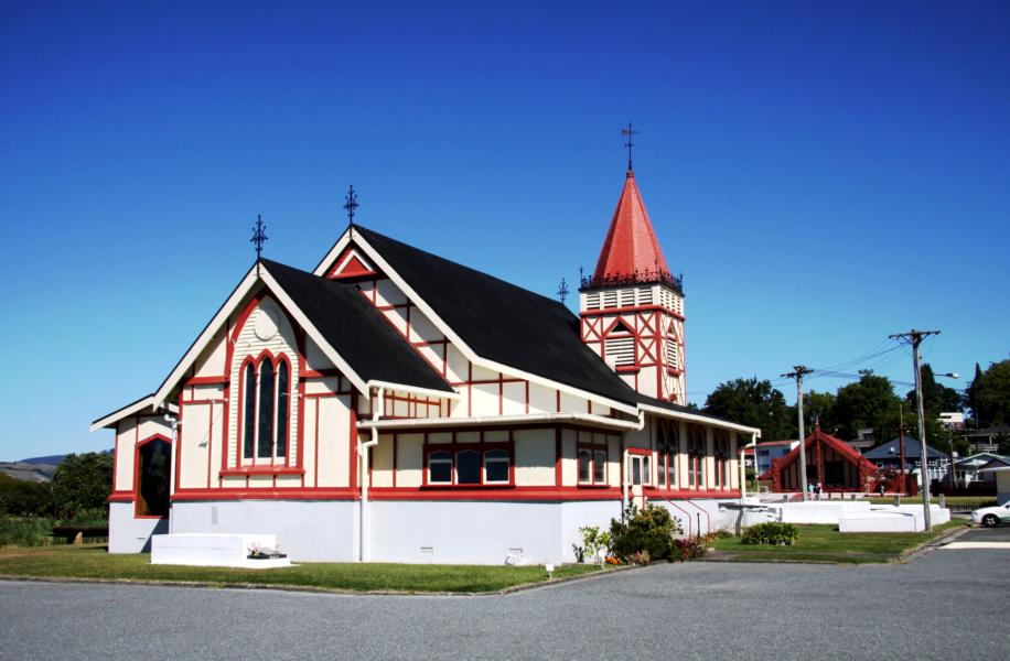 Kirche im Maoridorf.