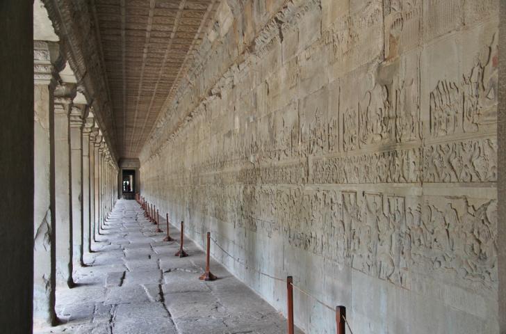 Relief in Angkor Wat.