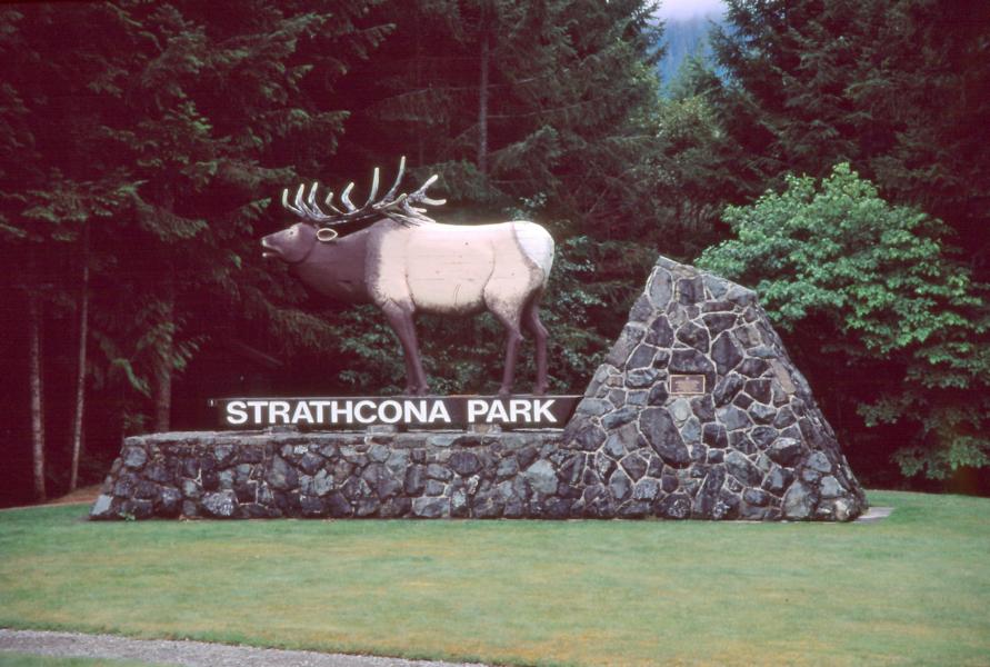 Der Strathcona Provincial Park ist der größte Park auf Vancouver Island. Er erstreckt sich über eine Fläche von 2458 km² und ist zugleich der älteste Provinzpark. Ihn muss man durchfahren, um nach Gold River zu gelangen.