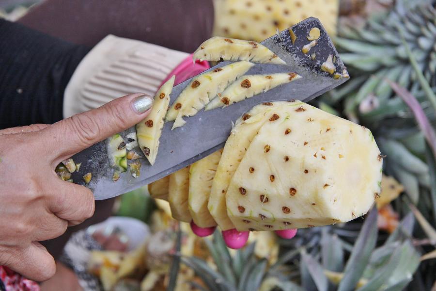 Die Zubereitung von Ananas ist kreativ.