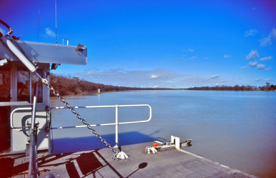 Auf der Fähre über den Murray River.