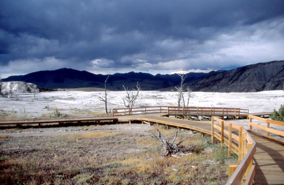 Die Sinterterrassen und heißen Quellen bei Mammoth Hot Springs wurden 1871 offiziell durch eine geologische Expedition unter Ferdinand V. Hayden entdeckt. Bereits bevor Hayden auf sie gestoßen war, dürften sie einigen Indianervölkern bekannt gewesen sein.
