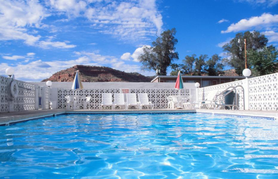 Pool, der zum Motel in Kanab gehörte.