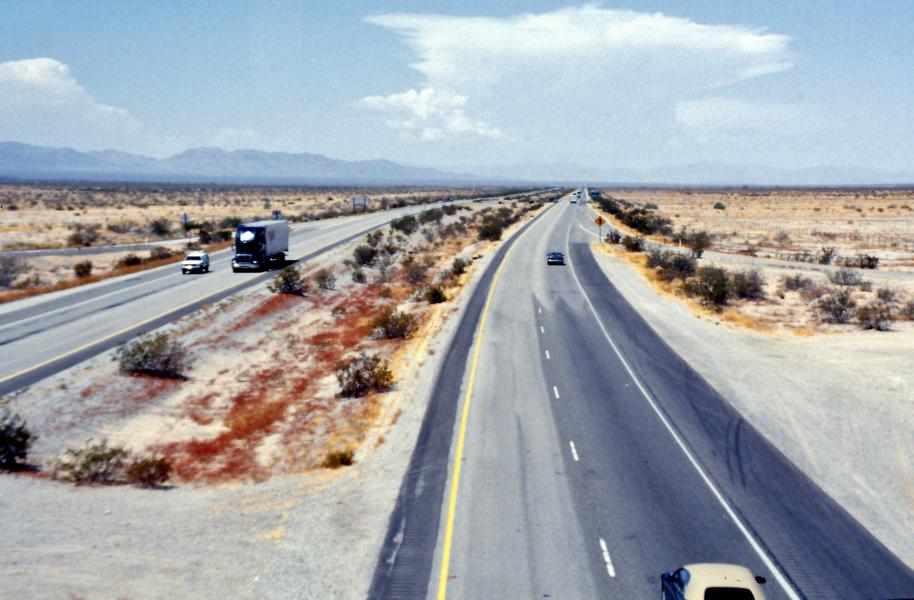 Highway von Phönix nach Palm Springs, den wir ein Stück nutzten.