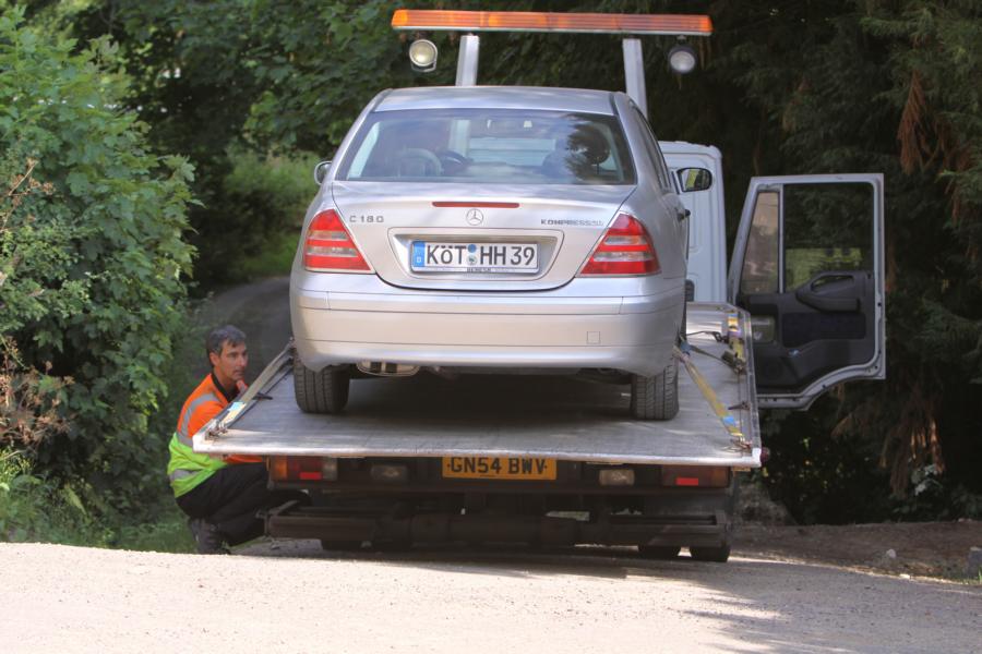 Abschleppdienst in Aktion.