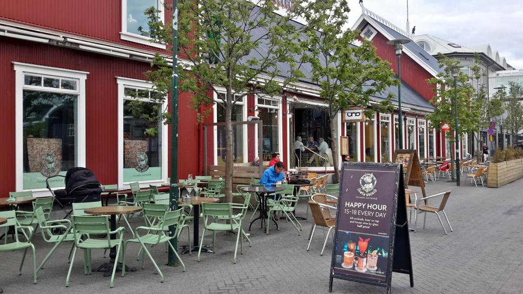 Cafes in der Altstadt von Reykjavik