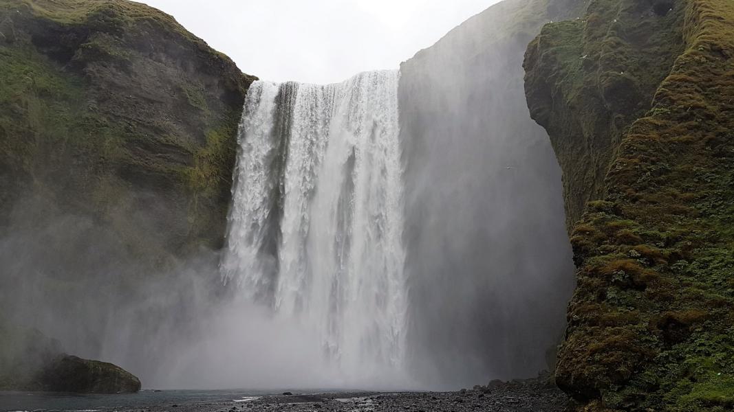 Skagafoss ohne Menschen