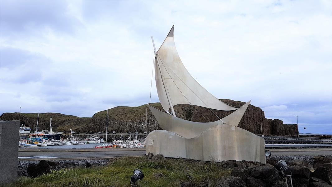 Blick auf den Hafen von Stykkisholmur