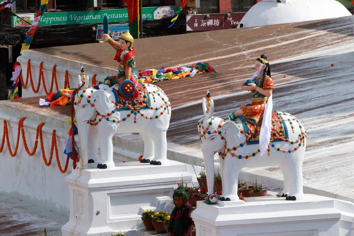 Auch der Elefant gehört zu den heiligen Tieren im Hinduismus.