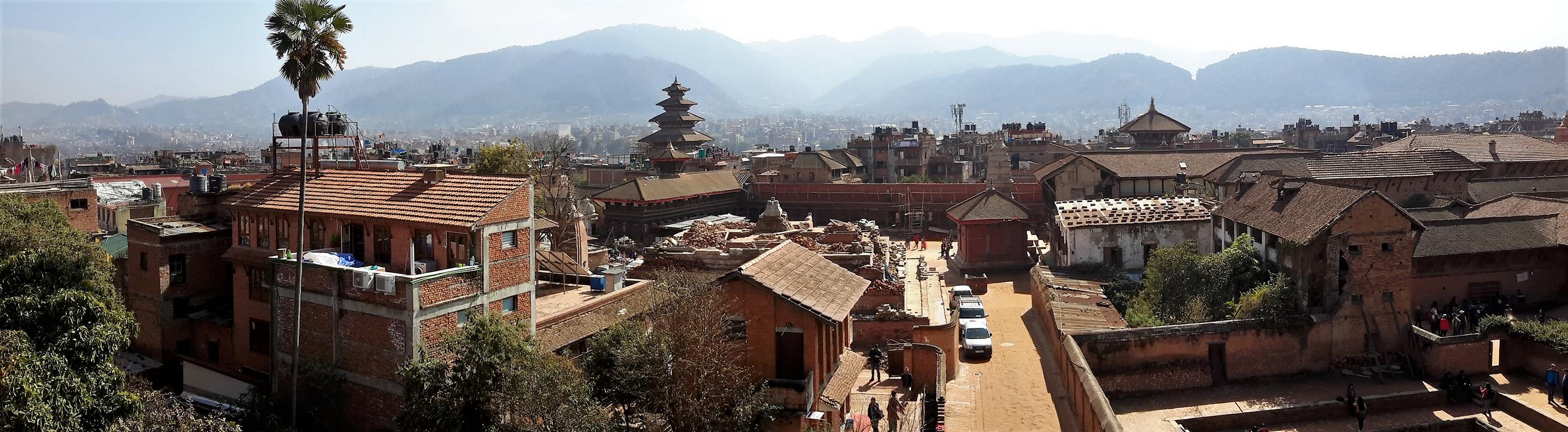 Blick auf einen der Plätze von Bhaktapur